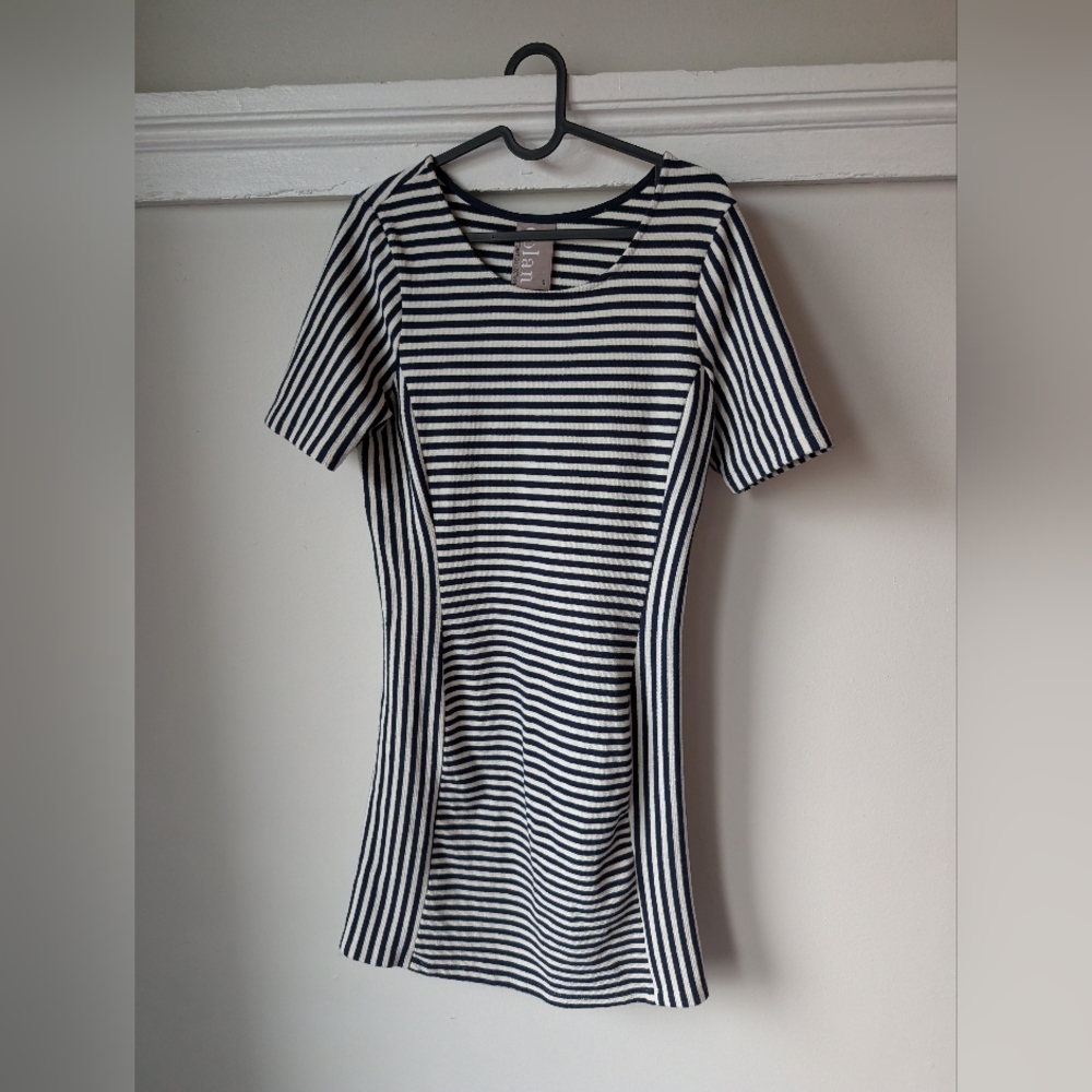 Dolan Navy and White Striped Top